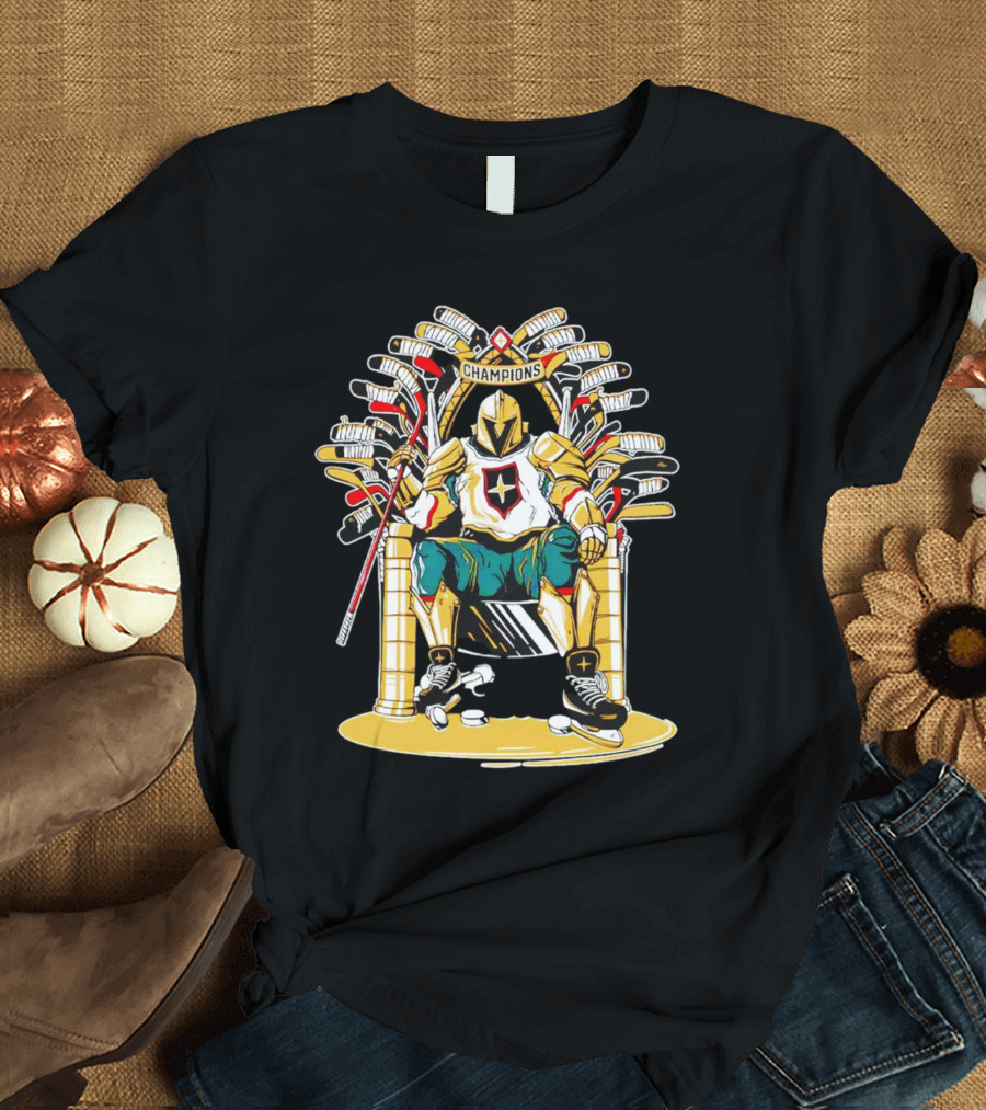 Vegas Golden Knights Champions Throne Hockey Royalty T-Shirt
