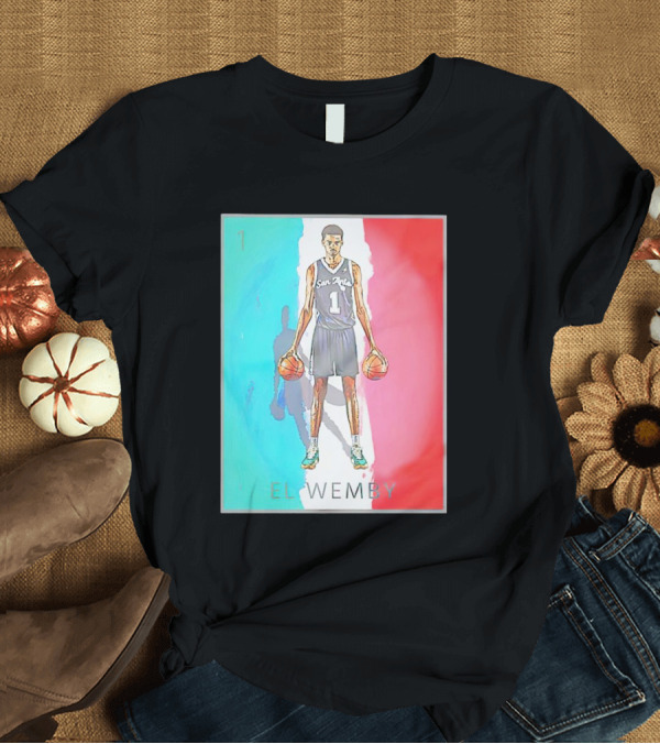 T-Shirt: Victor Wembanyama San Antonio Spurs El Wemby Basketball T-Shirt Victor Wembanyama San Antonio Spurs El Wemby Basketball T-Shirt