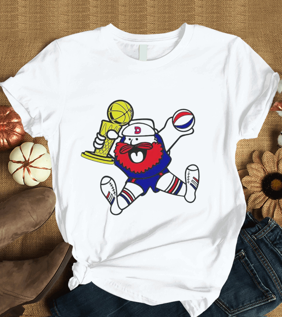 Denver Nuggets Maxie Trophy Bear Mascot Dunking Basketball T-Shirt