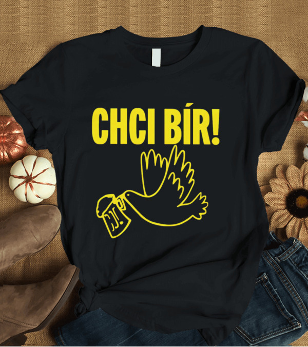 T-Shirt: CHCI BÍR Beer Dove With Mug T-Shirt CHCI BÍR Beer Dove With Mug T-Shirt