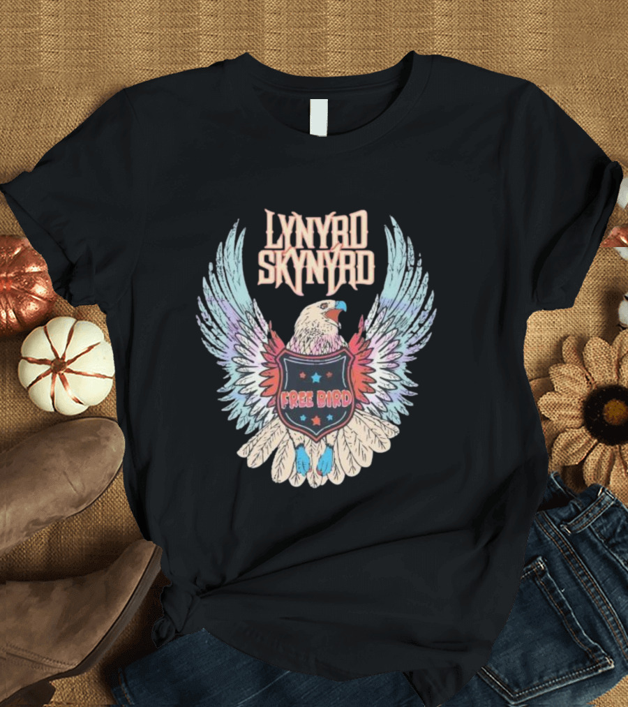 Lynyrd Skynyrd Free Bird Classic Rock Eagle Wings Vintage T-Shirt