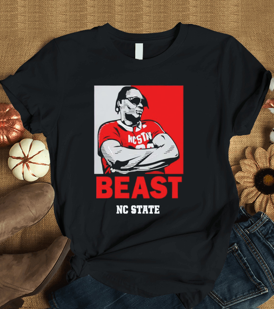 NC State Beast Shades DJ Burns Wolfpack T-Shirt