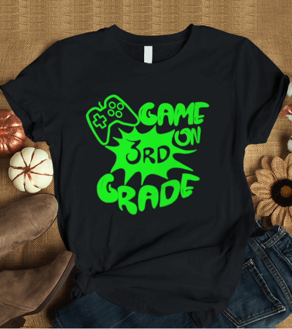 T-Shirt: Game On 3rd Grade Gaming Controller Burst T-Shirt Game On 3rd Grade Gaming Controller Burst T-Shirt