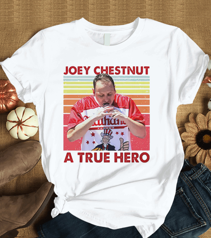 Joey Chestnut Nathan's Famous A True Hero T-Shirt
