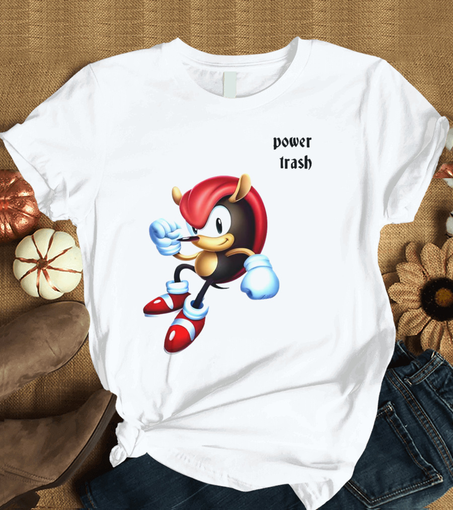 Mighty the Armadillo Power Trash Fist Ready T-Shirt