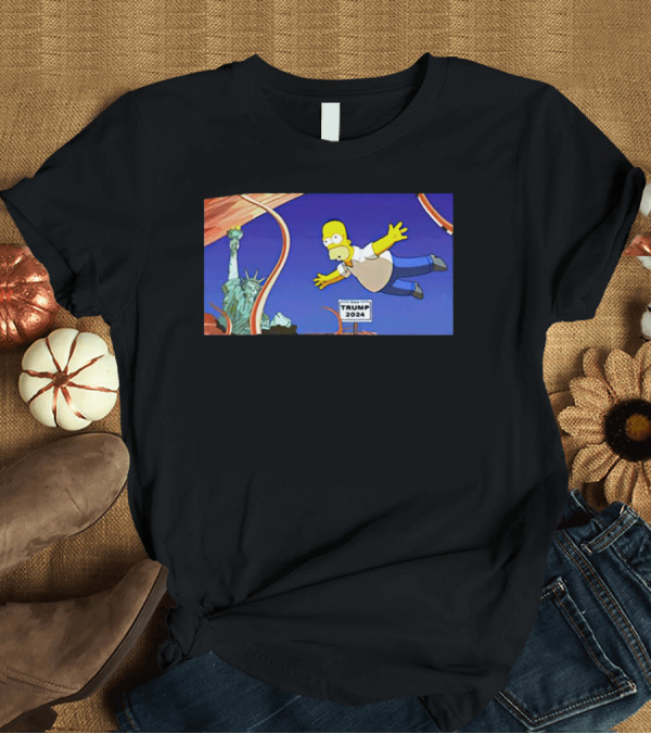 T-Shirt: Homer Simpsons Statue of Liberty Trump T-Shirt Homer Simpsons Statue of Liberty Trump T-Shirt