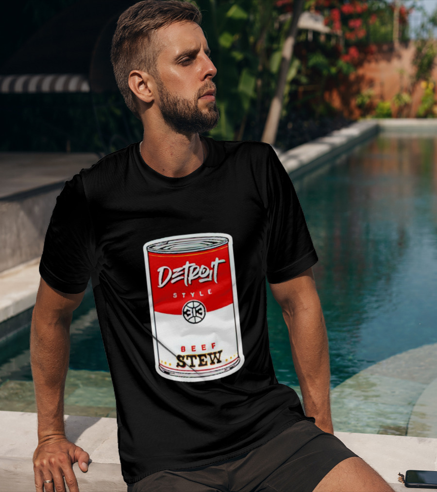 Detroit Style 313 Beef Stew Can T-Shirt