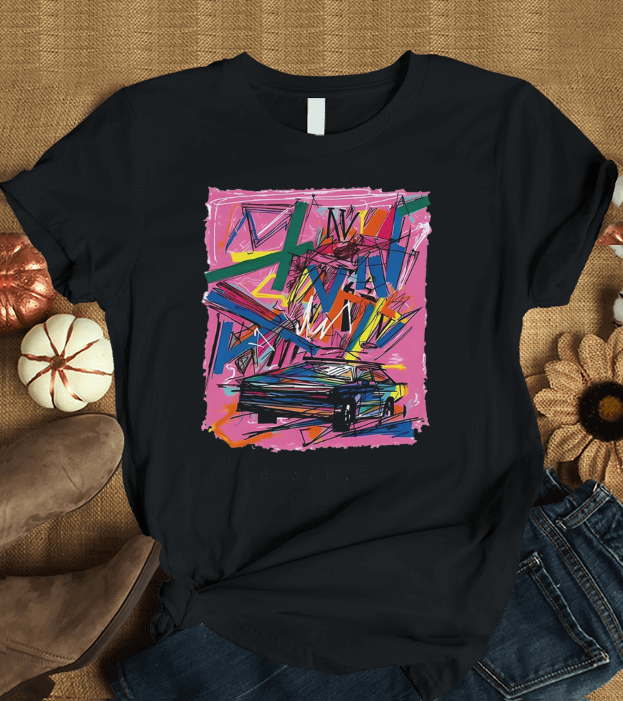 Le Arevey Car Draw Abstract Street T-Shirt