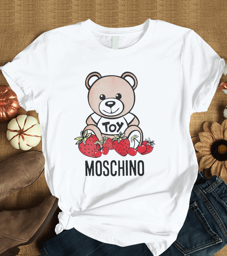 MOSCHINO Toy Bear with Strawberries T-Shirt