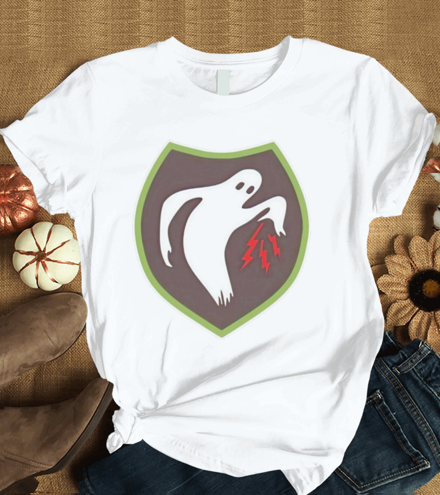 Ghost Army Shield Emblem with Lightning Bolts T-Shirt