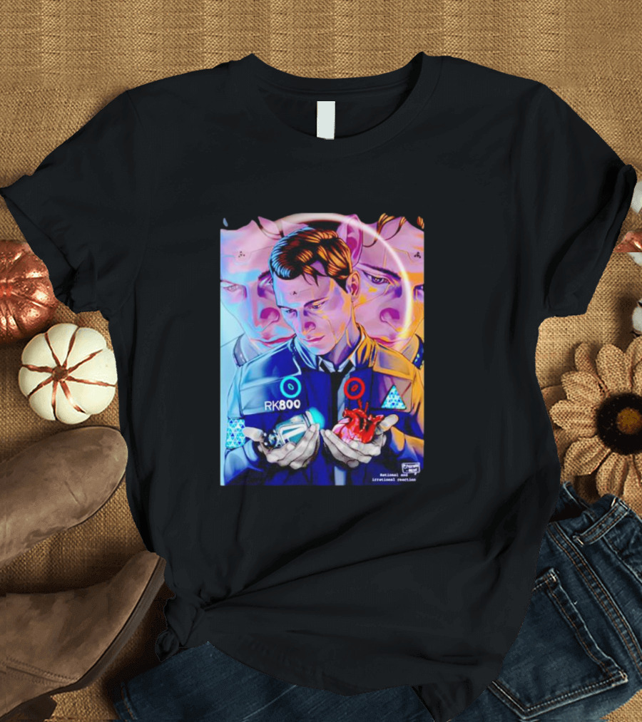 Detroit Become Human RK800 Rational And Irrational Reaction T-Shirt