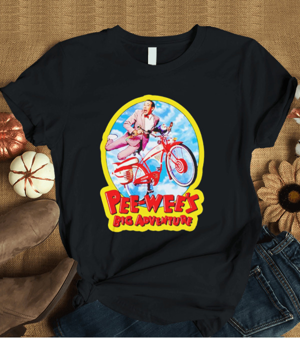 T-Shirt: Pee Wee's Big Adventure Comedy Large Marge Bike Scene T-Shirt Pee Wee's Big Adventure Comedy Large Marge Bike Scene T-Shirt