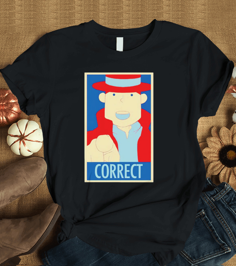 Correct Finger Pointing Professor Layton Iconic T-Shirt