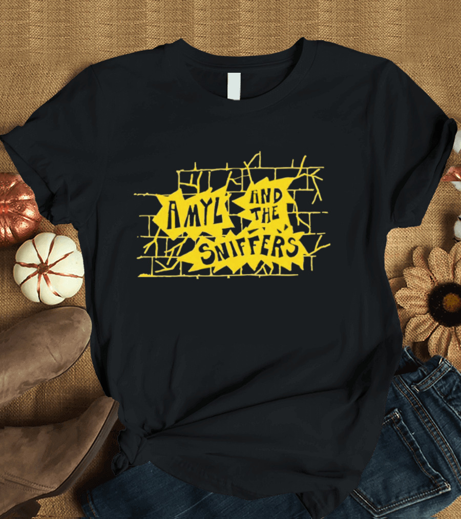 Amyl and the Sniffers Yellow Brick Wall Burst T-Shirt