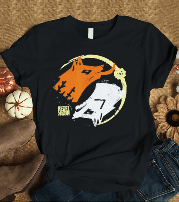 T-Shirt: Rebel Moon Wolf Head Yin Yang T-Shirt Rebel Moon Wolf Head Yin Yang T-Shirt