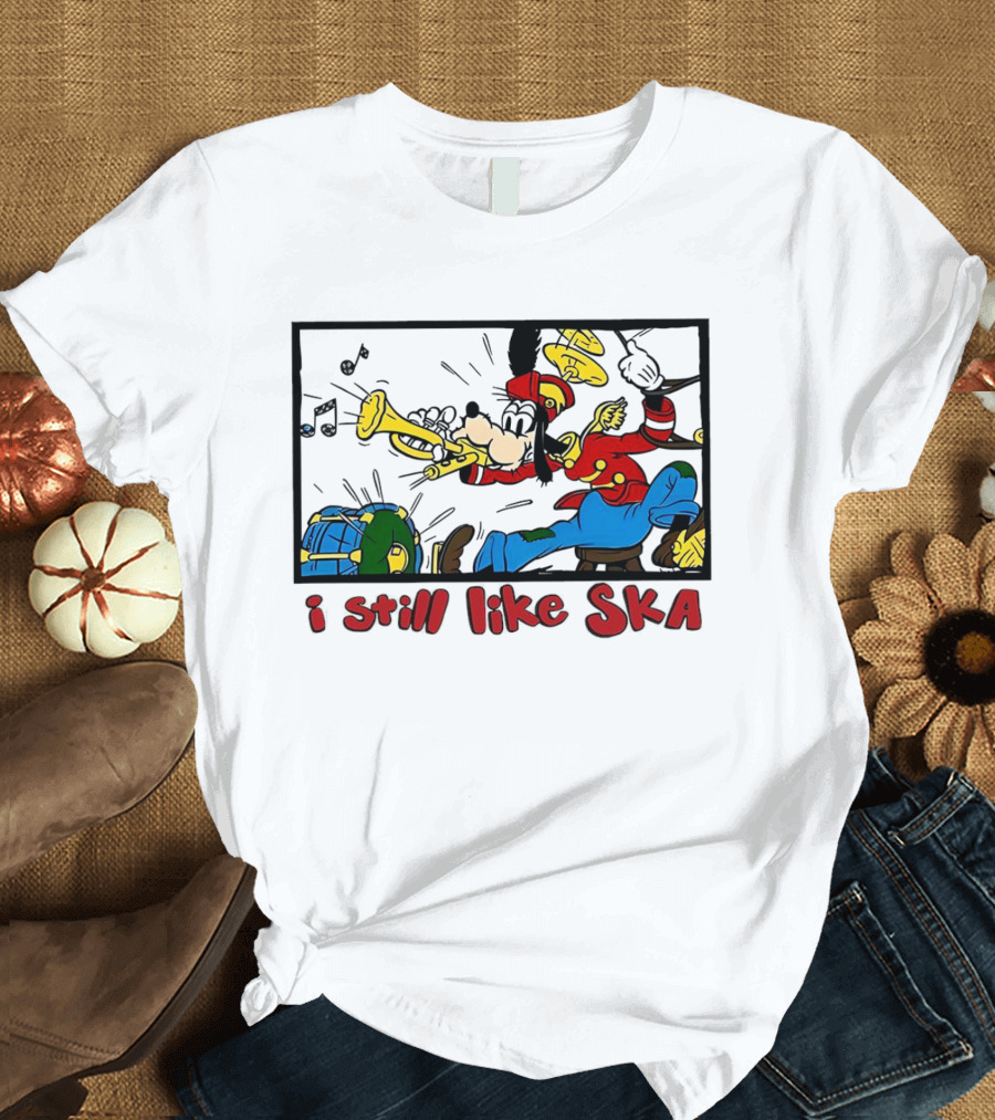Goofy Playing Trumpet I Still Like SKA Band Performance T-Shirt
