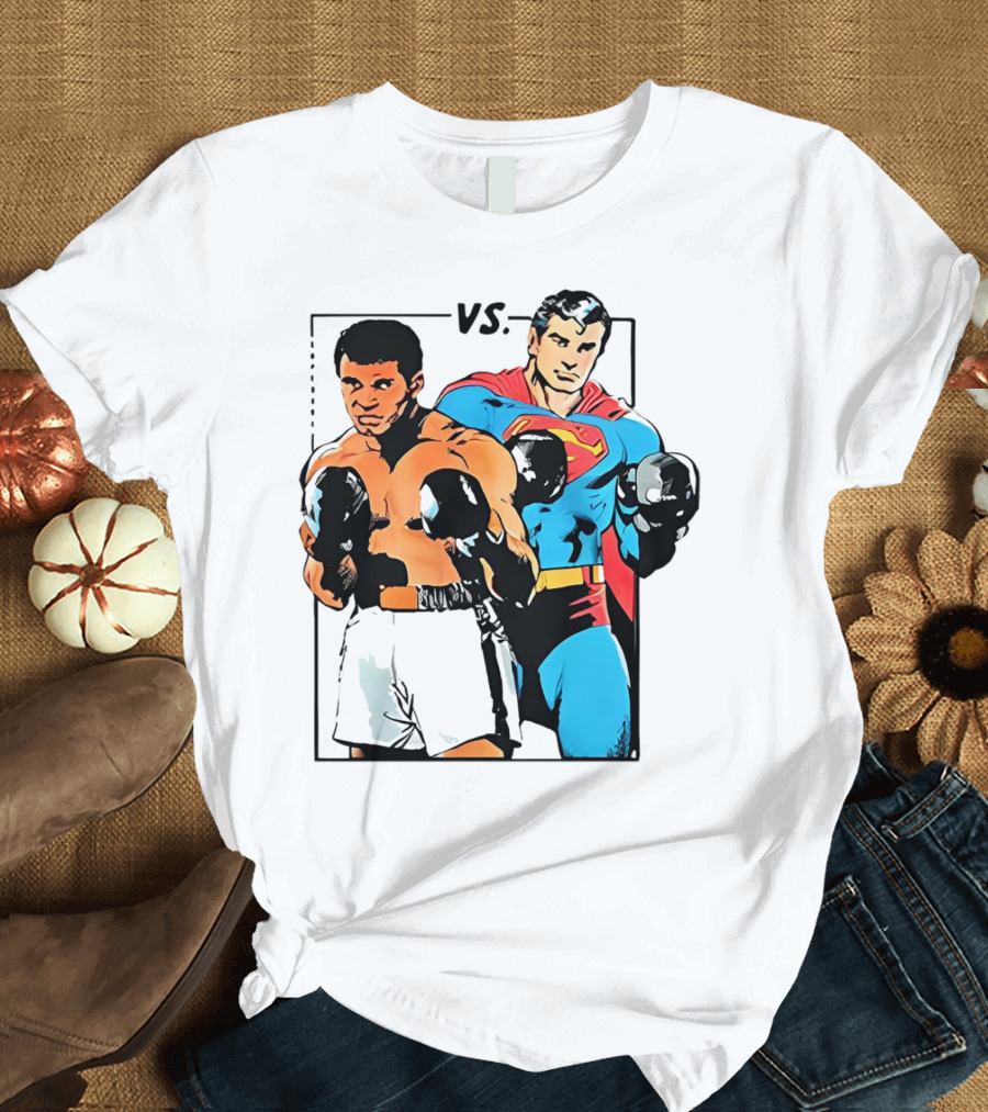 Superman vs Muhammad Ali Boxing Showdown T-Shirt