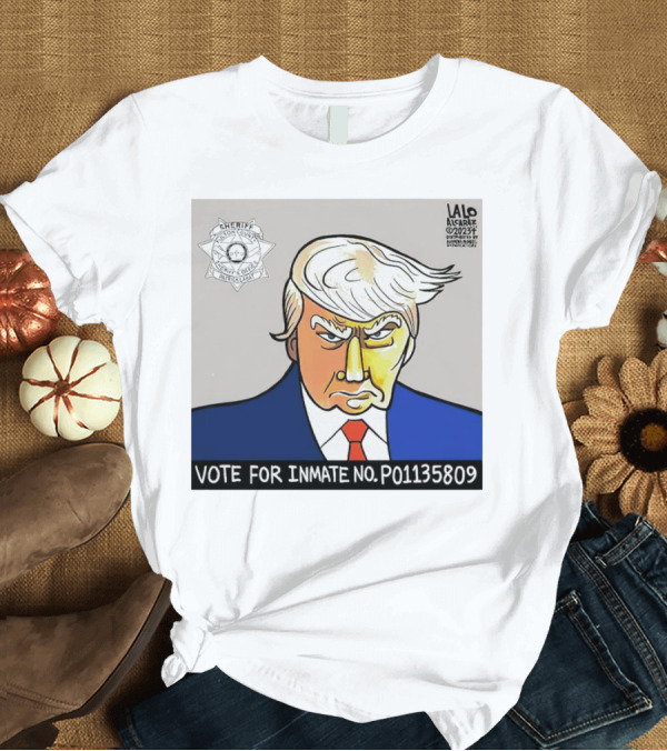T-Shirt: Trump Vote for Inmate No P01135809 Sheriff's Badge T-Shirt Trump Vote for Inmate No P01135809 Sheriff's Badge T-Shirt
