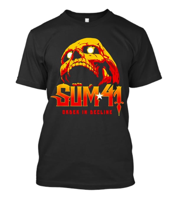 Sum 41 Order In Decline Skull Yellow Red T-Shirt