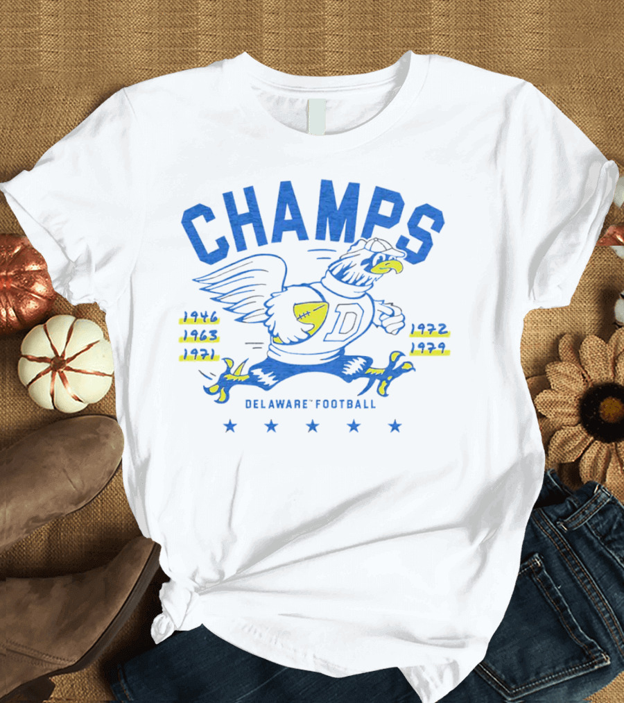 Delaware Football Champs 5-Time Champions 1946 1963 1971 1972 1979 T-Shirt