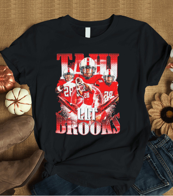 T-Shirt: Tahj Brooks LLT Texas Tech Red Raiders Football Vintage Player Number 28 T-Shirt Tahj Brooks LLT Texas Tech Red Raiders Football Vintage Player Number 28 T-Shirt