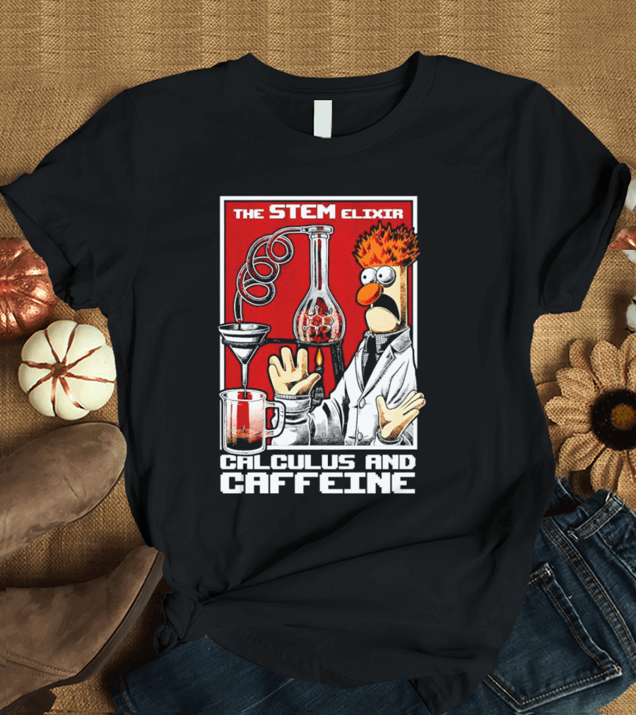 The STEM Elixir Calculus and Caffeine Beaker Character T-Shirt