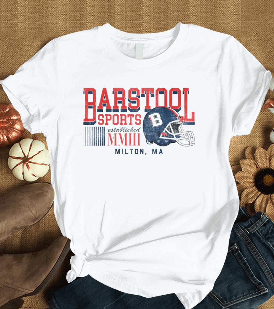 Established MMIII Milton MA Football Helmet T-Shirt