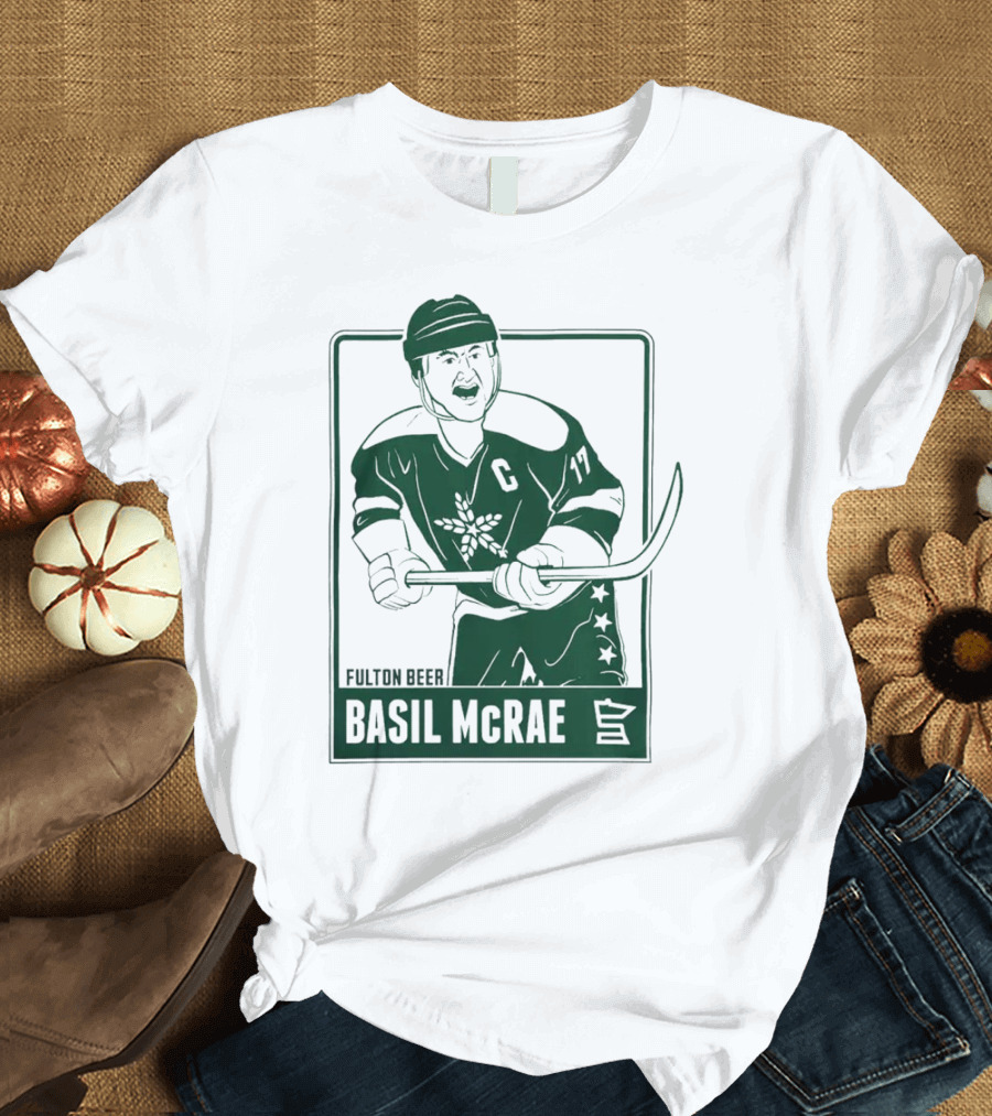 Fulton Beer Basil McRae Columbus Blue Jackets Hockey Player T-Shirt