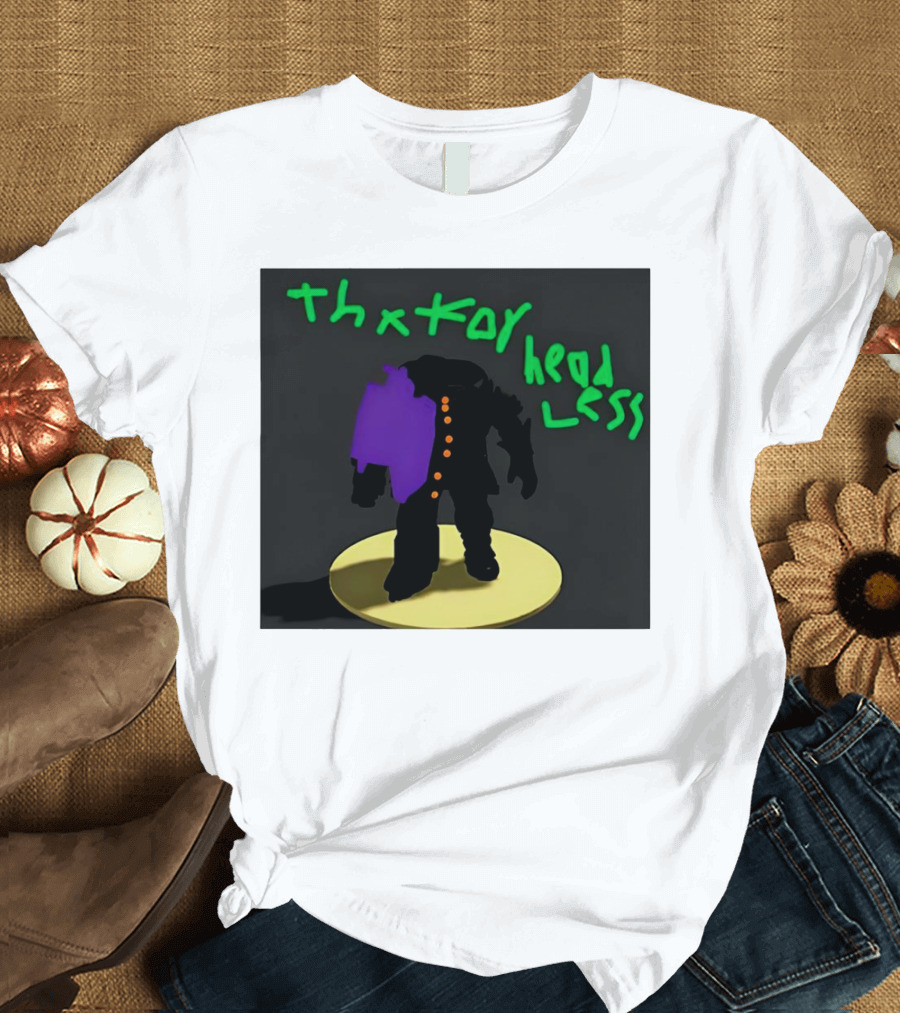 Thx For Head Less Figure Silhouette Standing on Circle T-Shirt