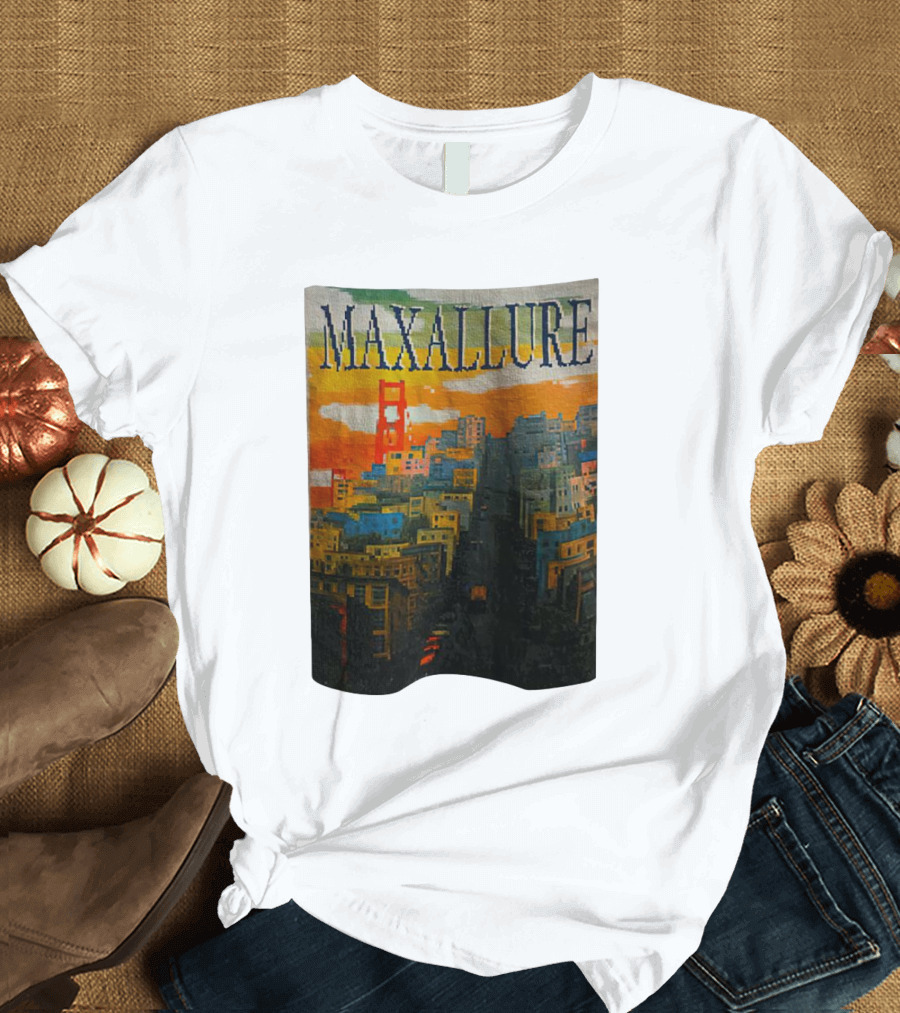 Maxallure Golden Gate Cityscape Skyline T-Shirt