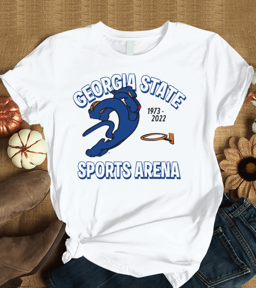 Georgia State Sports Arena Dunking Panther 1973-2022 T-Shirt