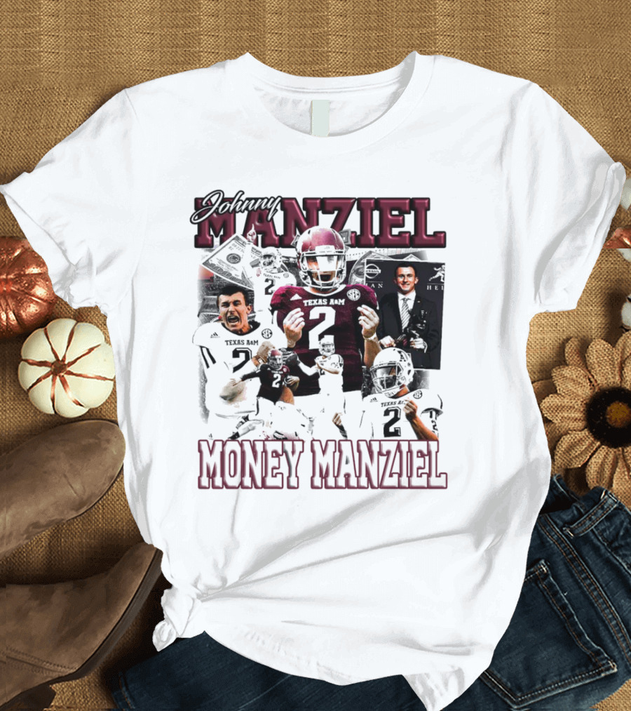 Johnny Manziel Texas A&M Aggies Money Manziel Football Highlights Montage T-Shirt