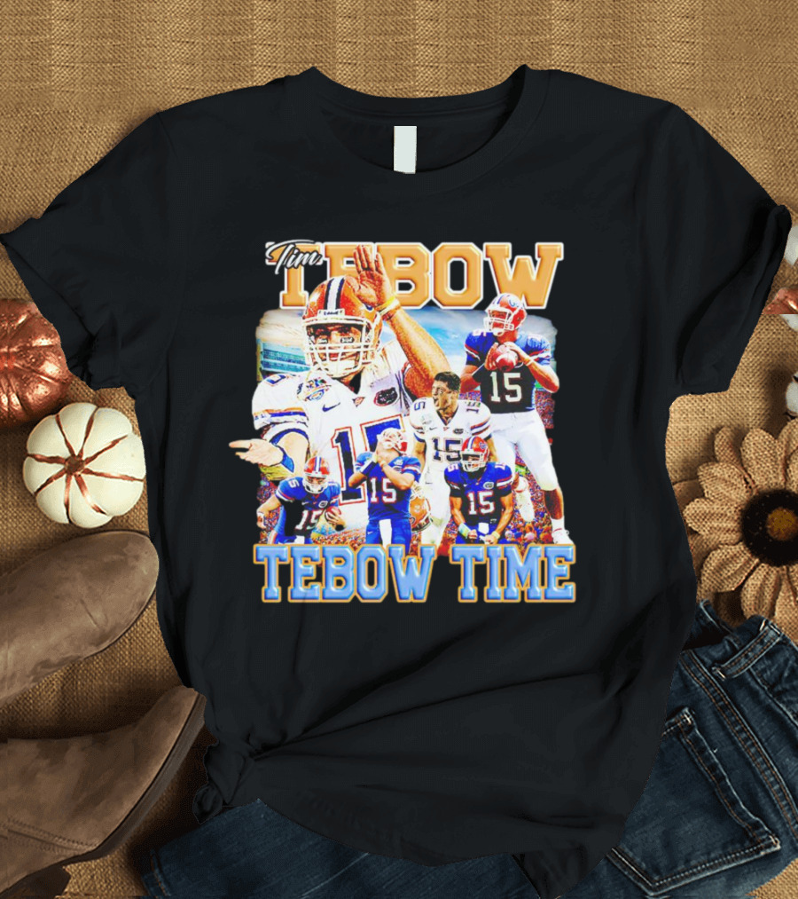 Tim Tebow Florida Gators Football Tebow Time 15 Quarterback Legend T-Shirt