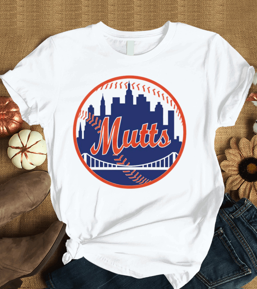New York Mutts Skyline Baseball T-Shirt