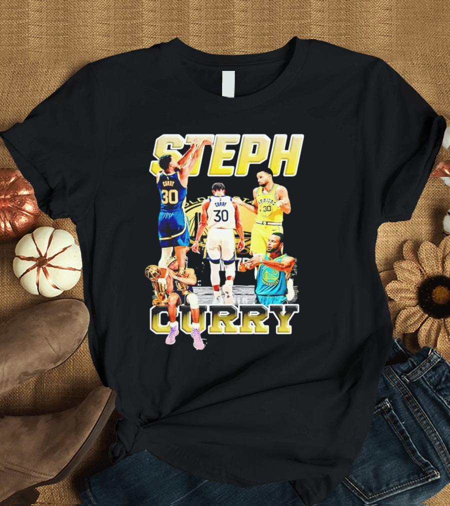 Steph Curry Golden State Warriors NBA Champion Iconic Moments T-Shirt