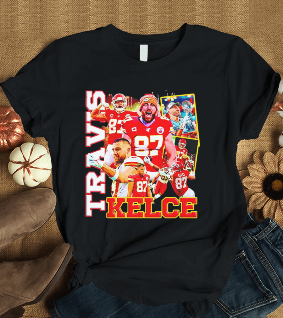 Travis Kelce Kansas City Chiefs 87 Football Champion T-Shirt