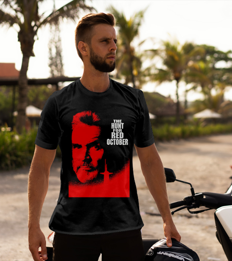 The Hunt For Red October Sean Connery Red Submarine Image T-Shirt