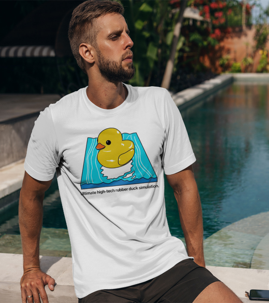 Ultimate High-Tech Rubber Duck Simulation Pool Platform T-Shirt