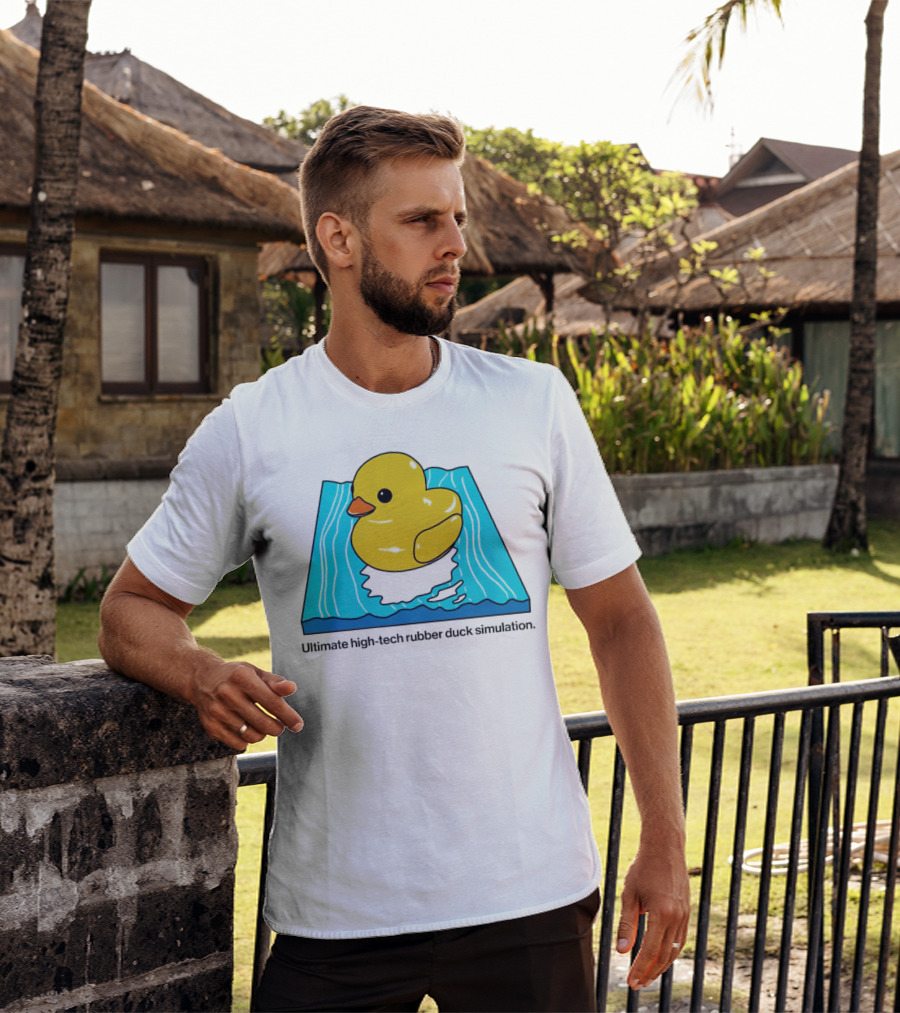 Ultimate High-Tech Rubber Duck Simulation Pool Platform T-Shirt