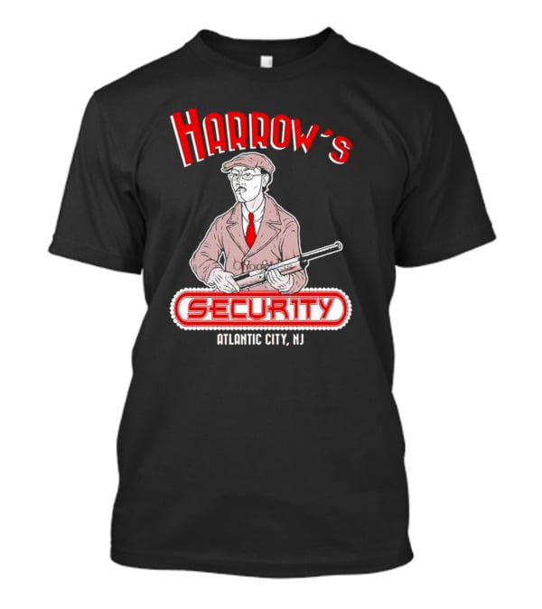 Harrow's Security Atlantic City NJ Vintage Style Gangster T-Shirt