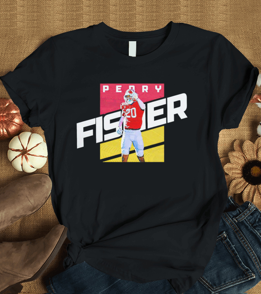 Perry Fisher Game Day Action Maryland Terrapins Football T-Shirt