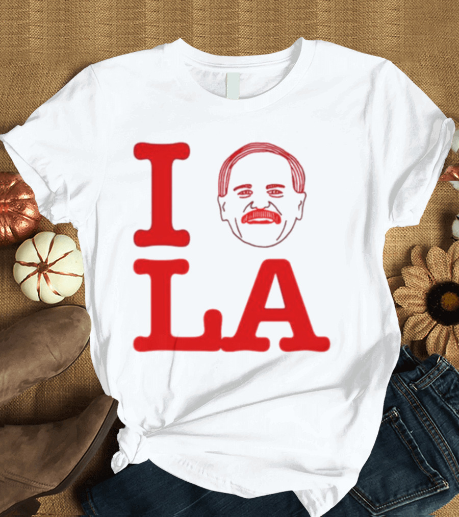I Love John Kruk and LA with Mustache T-Shirt