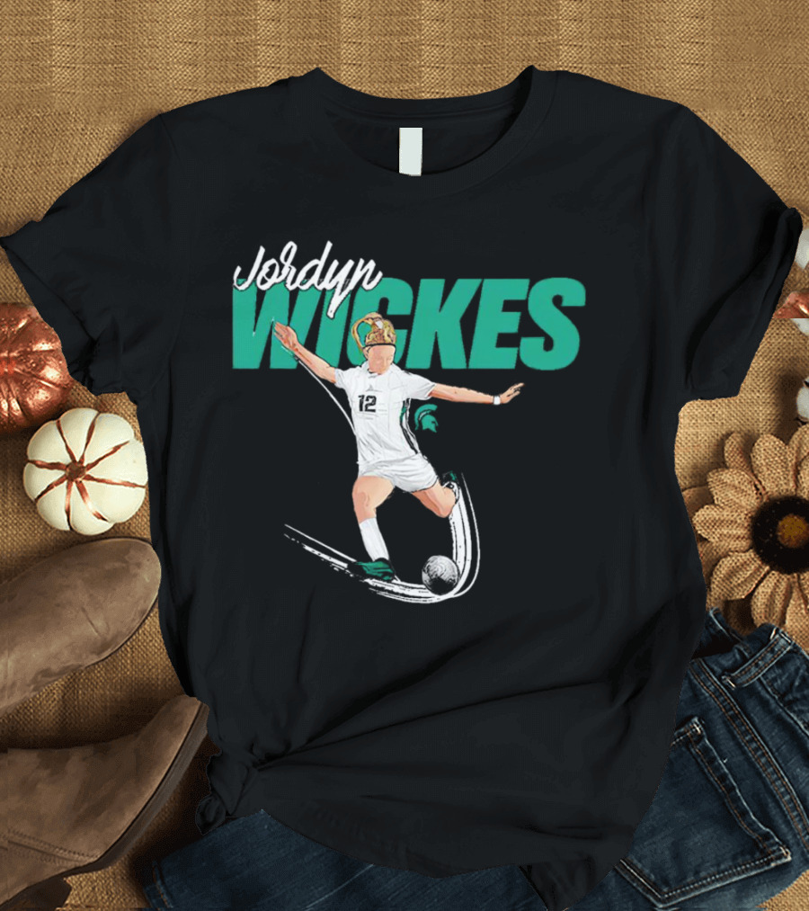 Jordyn Wickes Michigan State NCAA Women’s Soccer Caricature T-Shirt