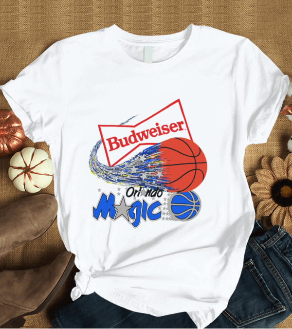 T-Shirt: Budweiser Orlando Magic Basketball T-Shirt Budweiser Orlando Magic Basketball T-Shirt