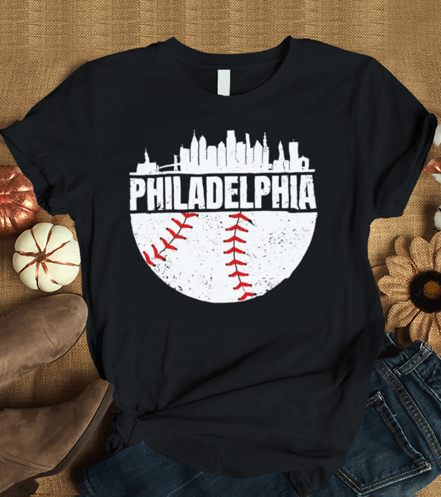 Philadelphia Skyline Baseball Urban T-Shirt