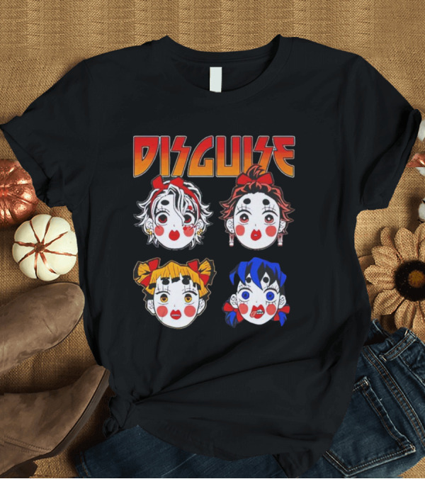 T-Shirt: Disguise Anime Demon Slayer Character Faces T-Shirt Disguise Anime Demon Slayer Character Faces T-Shirt