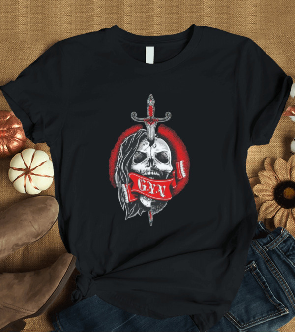 T-Shirt: The Return of Grizzled Young Veterans G.Y.V Skull Sword Red Banner T-Shirt The Return of Grizzled Young Veterans G.Y.V Skull Sword Red Banner T-Shirt