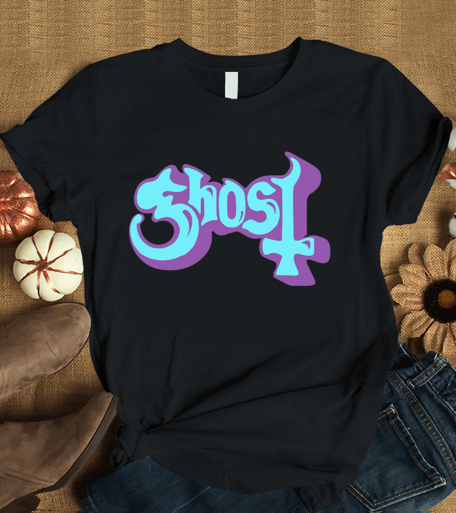 Ghost Purple Teal 70s T-Shirt