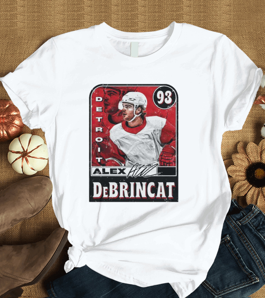Alex DeBrincat Detroit 93 Hockey Player Card T-Shirt