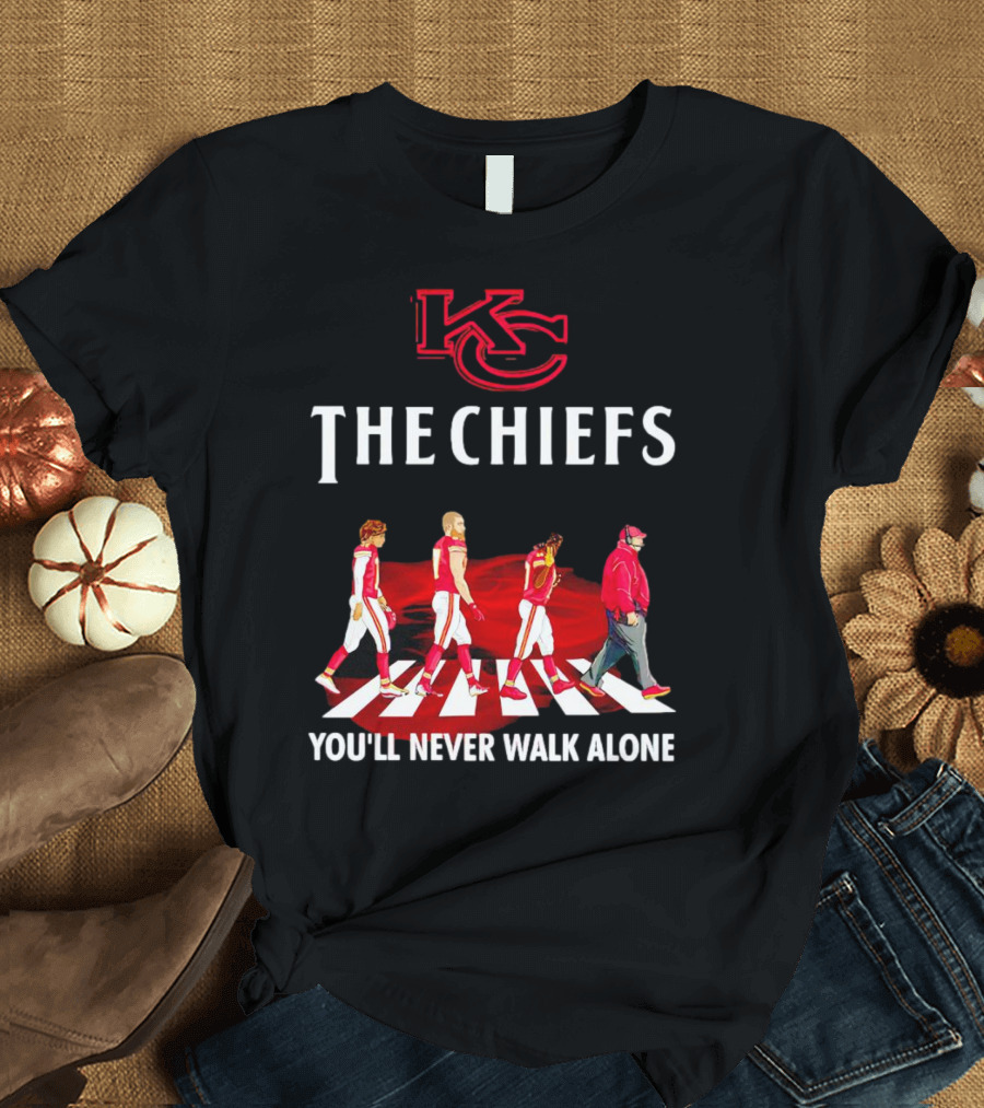 KC Chiefs Abbey Road You'll Never Walk Alone T-Shirt